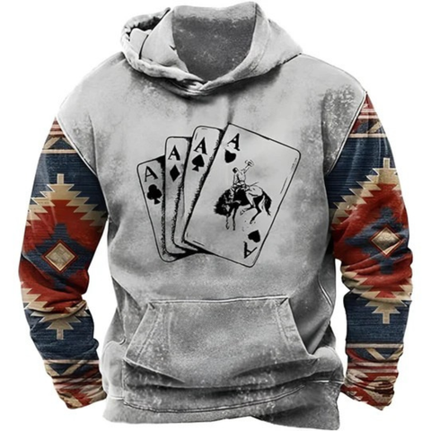 Icone™ WesternHoodie: Stijlvolle Vintage Losse Pasvorm Comfortabele Western Hoodie