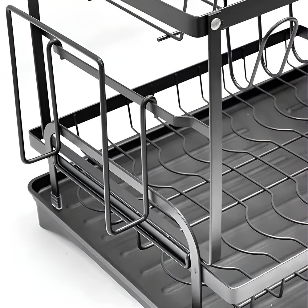 Globetrek° DishDrainer: Multi-Level Ruimtebesparende Keuken Afdruiprek Organizer