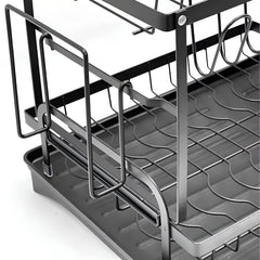 Globetrek° DishDrainer: Multi-Level Ruimtebesparende Keuken Afdruiprek Organizer