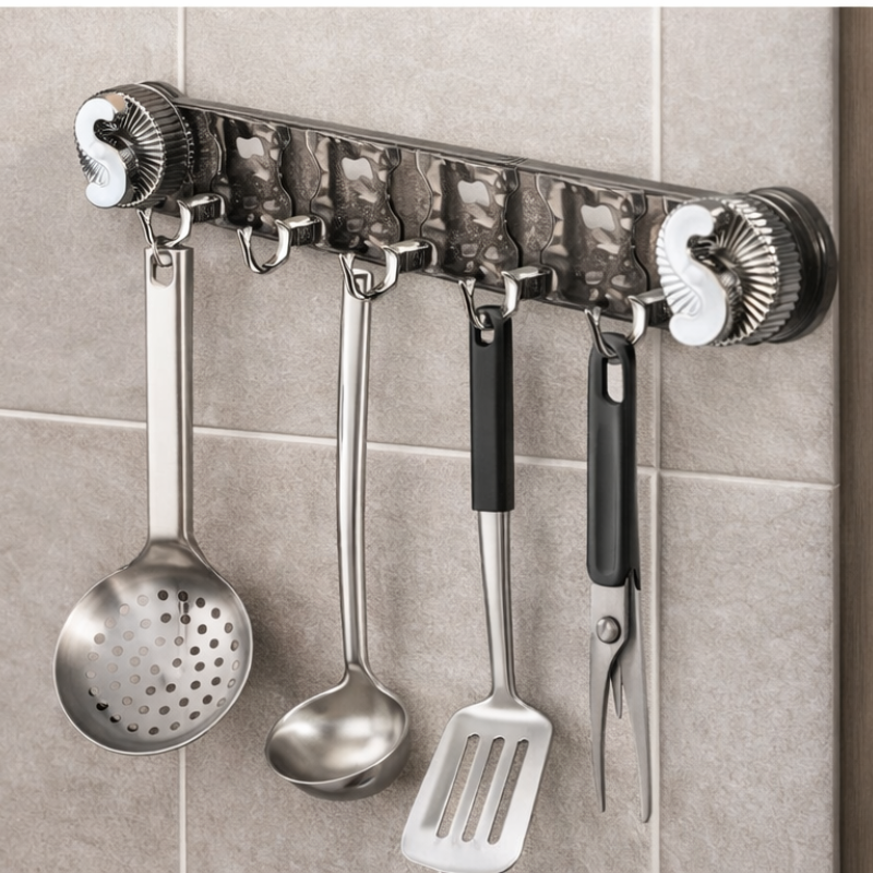 GlideHold® SuctionHooks 1+1 GRATIS: Eenvoudige installatie Zware Wandbevestigde Zuighaakjes