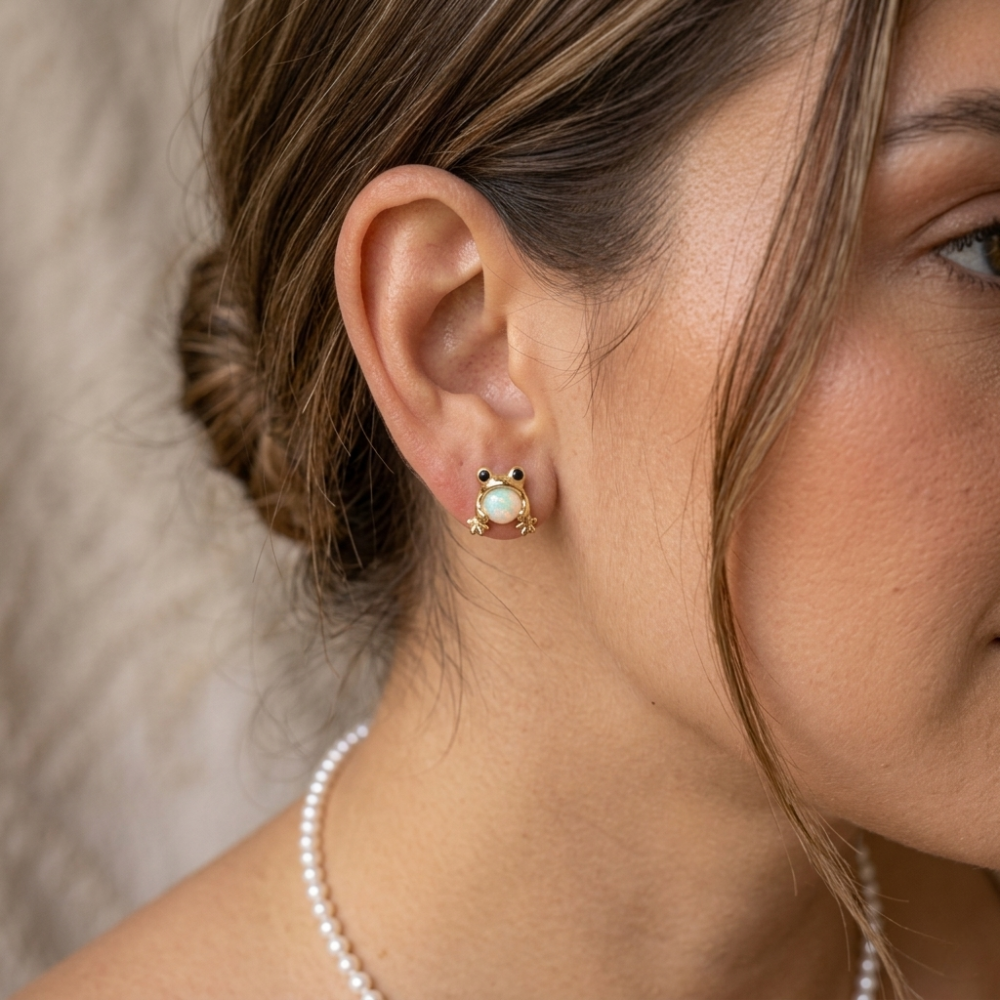 Jewelance™ FrogGem 1+1 GRATIS: Minimalistische Mode Kikker Gem Oorbellen