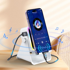 SoundCharge - Slimme Draagbare Inductie Geluid Telefoonstandaard Oplader En Luidspreker