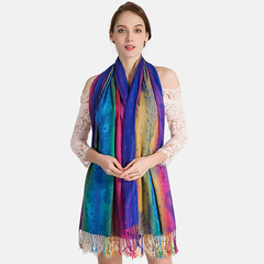 Icone™ ElegantScarf: Vrouwen's Levendige Kleurrijke Boheemse Tassel Elegante Sjaal
