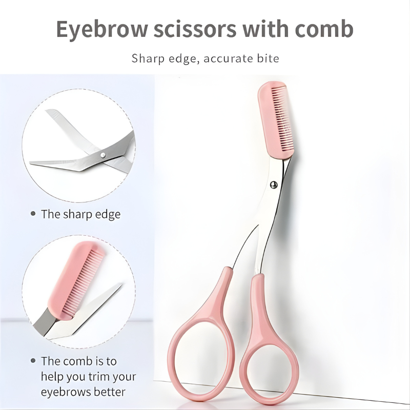 EyebrowScissors™ – Ergonomische Precisie Verzorging Oogschaar En Veiligheidskam