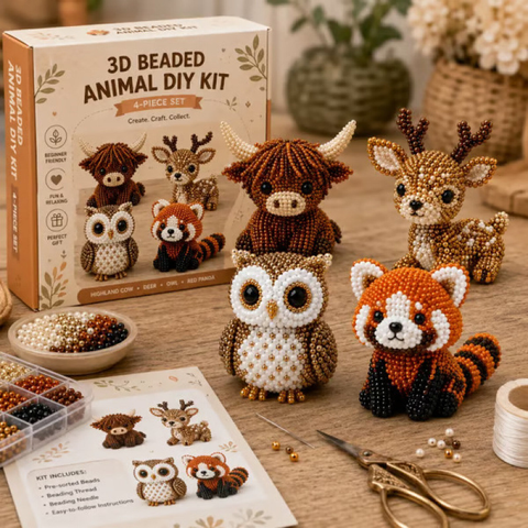Kletshuts™ BeadCrafts: Beginner-Vriendelijk Plezier 3D DIY Kralen Knutselen