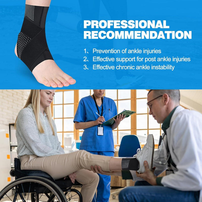 Happy™ AnkleSupport 1+1 GRATIS: Ademend Enkelcompressie Pijnverlichting Ondersteuning voor de Hele Dag