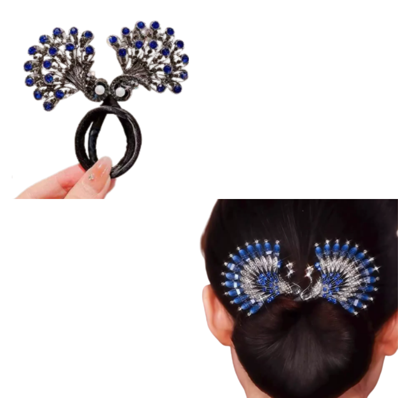 Rose® HairTie 1+1 GRATIS: Stijlvolle Haartie Elegante Vintage Kristallen Paardenstaart Draai-Houder