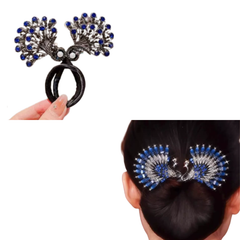 Rose® HairTie 1+1 GRATIS: Stijlvolle Haartie Elegante Vintage Kristallen Paardenstaart Draai-Houder