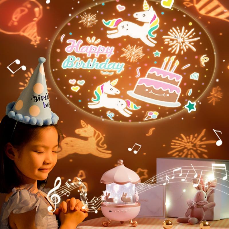 Ledsen™ BunnyProjector: Multi Film Licht Bunny Ontwerp Kleurrijke Projector