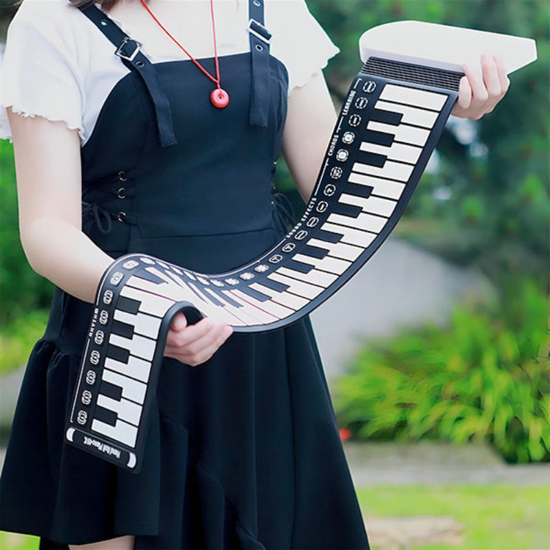 Kletshuts™ PortablePiano: Lichtgewicht Muziek Roll-Up Draagbare Piano Toetsenbord