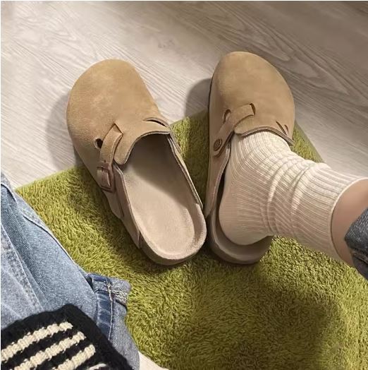 Happy™ ClassySandals: Comfortabele Klassieke Stijl Gesloten Teen Platte Sandalen