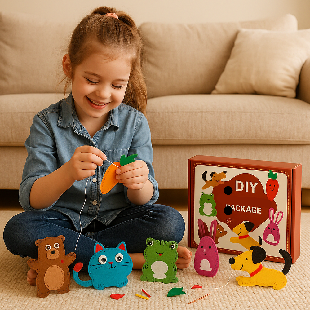 Kletshuts™ SewingCraft 1+1 GRATIS: DIY Dier Naaiset Kit Kinderen Creatief Knutselen Set