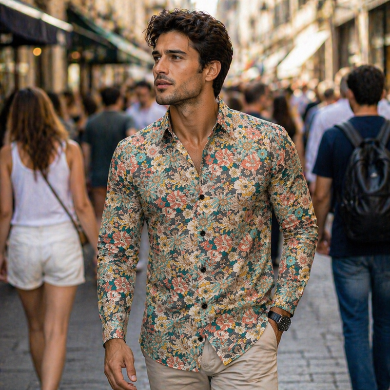 Icone™ FloralSleeve - Tijdloos Klassieke Stijl Bloemenprint Top