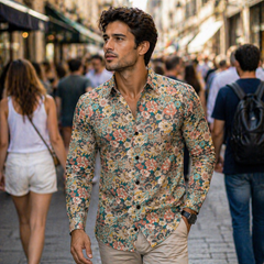 Icone™ FloralSleeve - Tijdloos Klassieke Stijl Bloemenprint Top