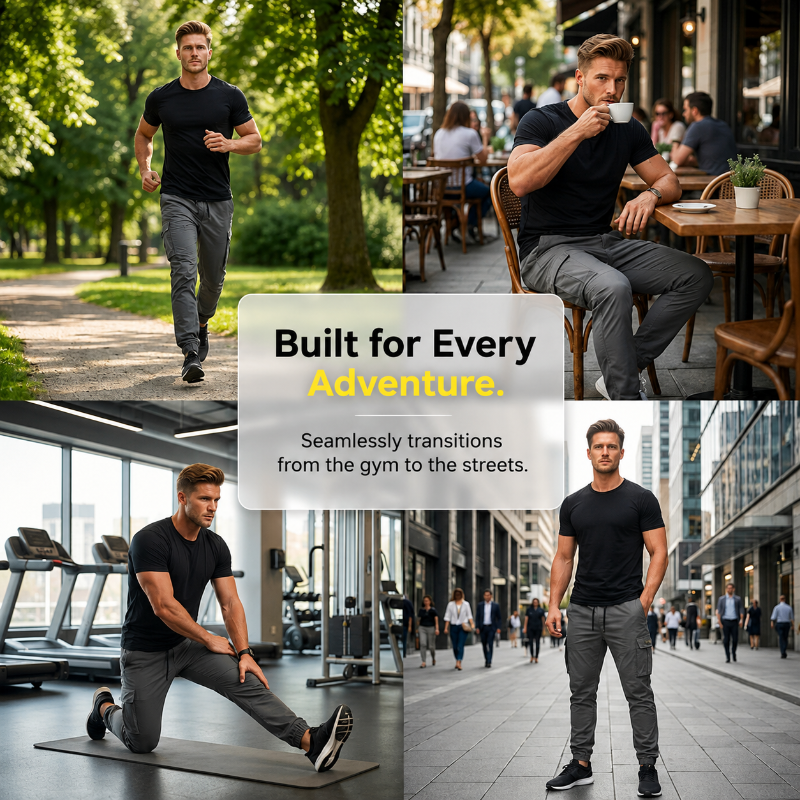 Icone™ CargoPants: Multi-Pockets En Verstelbare Taille Casual Cargo Broeken Voor Mannen