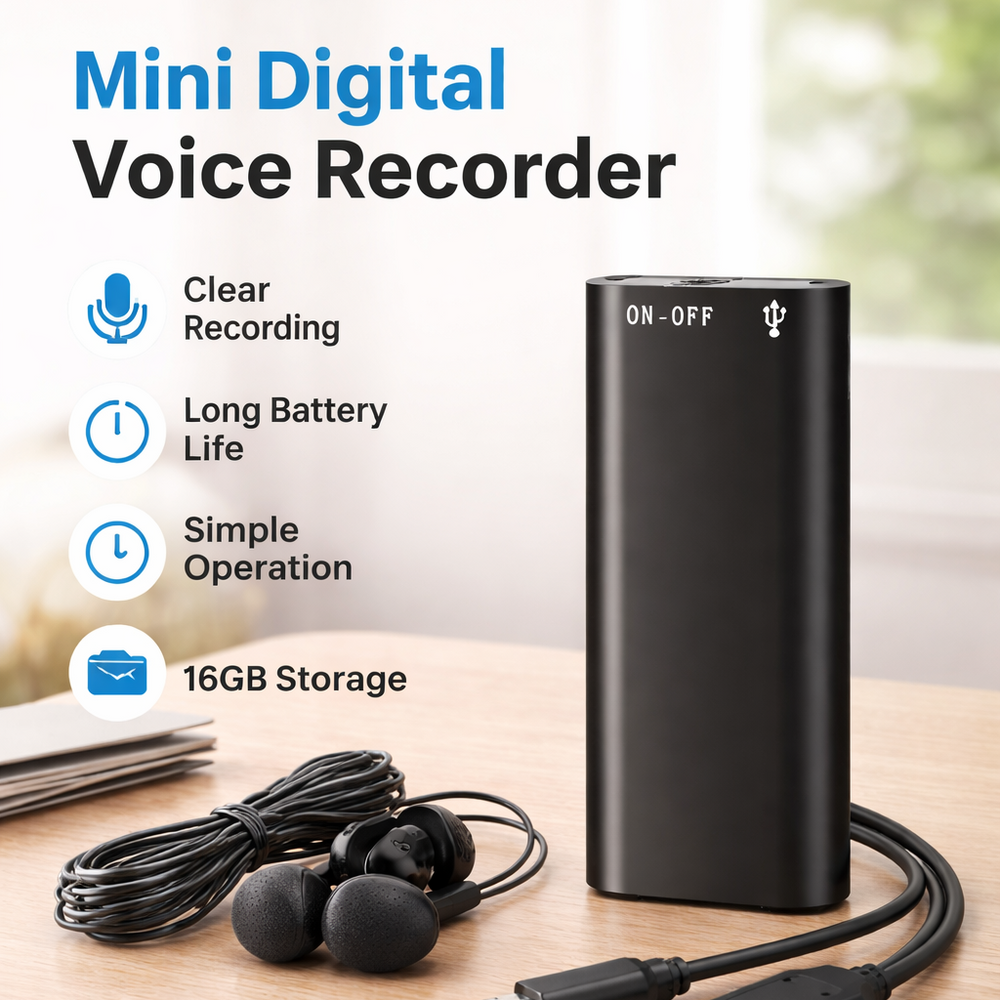 SmartRecorder: Compacte Professionele Spraakgestuurde Slimme Recorder