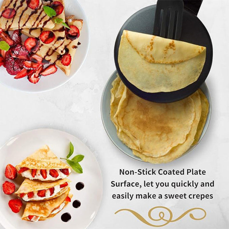 Globetrek° CrepeMaker: Snelle Zelfs Verhitting Premium Elektrische Crepe Maker