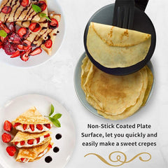 Globetrek° CrepeMaker: Snelle Zelfs Verhitting Premium Elektrische Crepe Maker