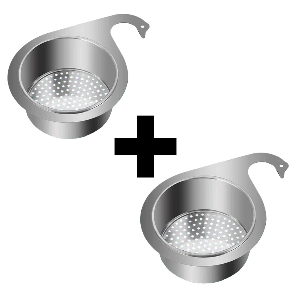Globetrek° SinkStrainer 1+1 GRATIS: Roestvrij Filter Zwaan Stijl Spoelbak Zeef