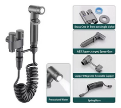 Globetrek° PremiumBidet - Eenvoudige Installatie Dubbele Ventiel Handgehouden Premie Bidet Set