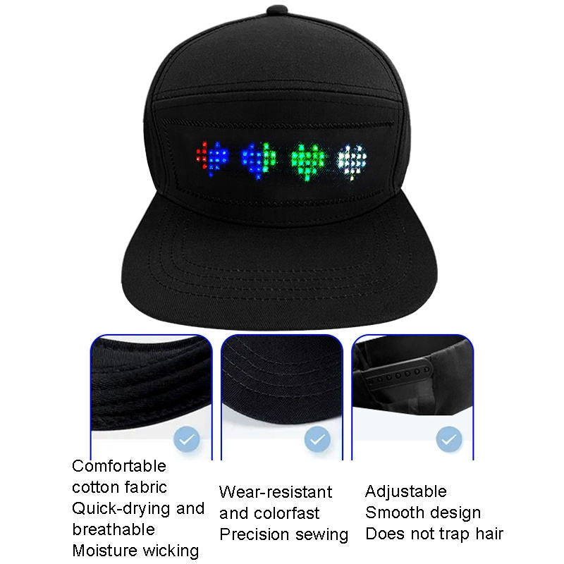 Icone™ DisplayCap: DIY LED Lichtboodschap Display Bluetooth Controle Pet