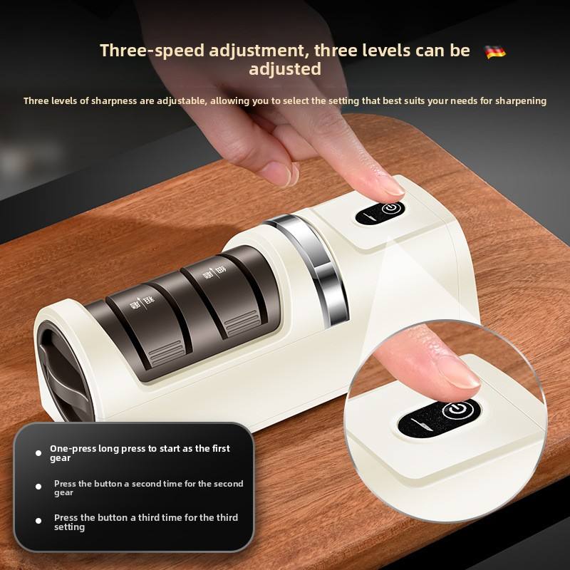 Globetrek° EdgeSharpener: Elektrisch Snel Verscherping Systeem Zacht Rand Finish Hulpmiddel