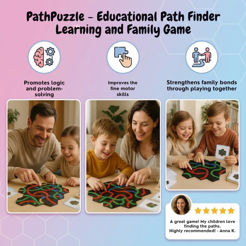 Kletshuts™ PathPuzzle: Educatieve Gezinsvriendelijke Path Puzzle