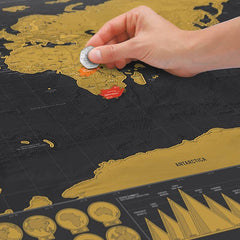 ExploreMap 1+1 GRATIS - Kraskaart Wereld Reis Tracker Display Kaart