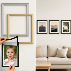 GlideHold® MagneticFrame 1+1 GRATIS: Stijlvolle Zelfklevende Foto Magnetische Lijst Set