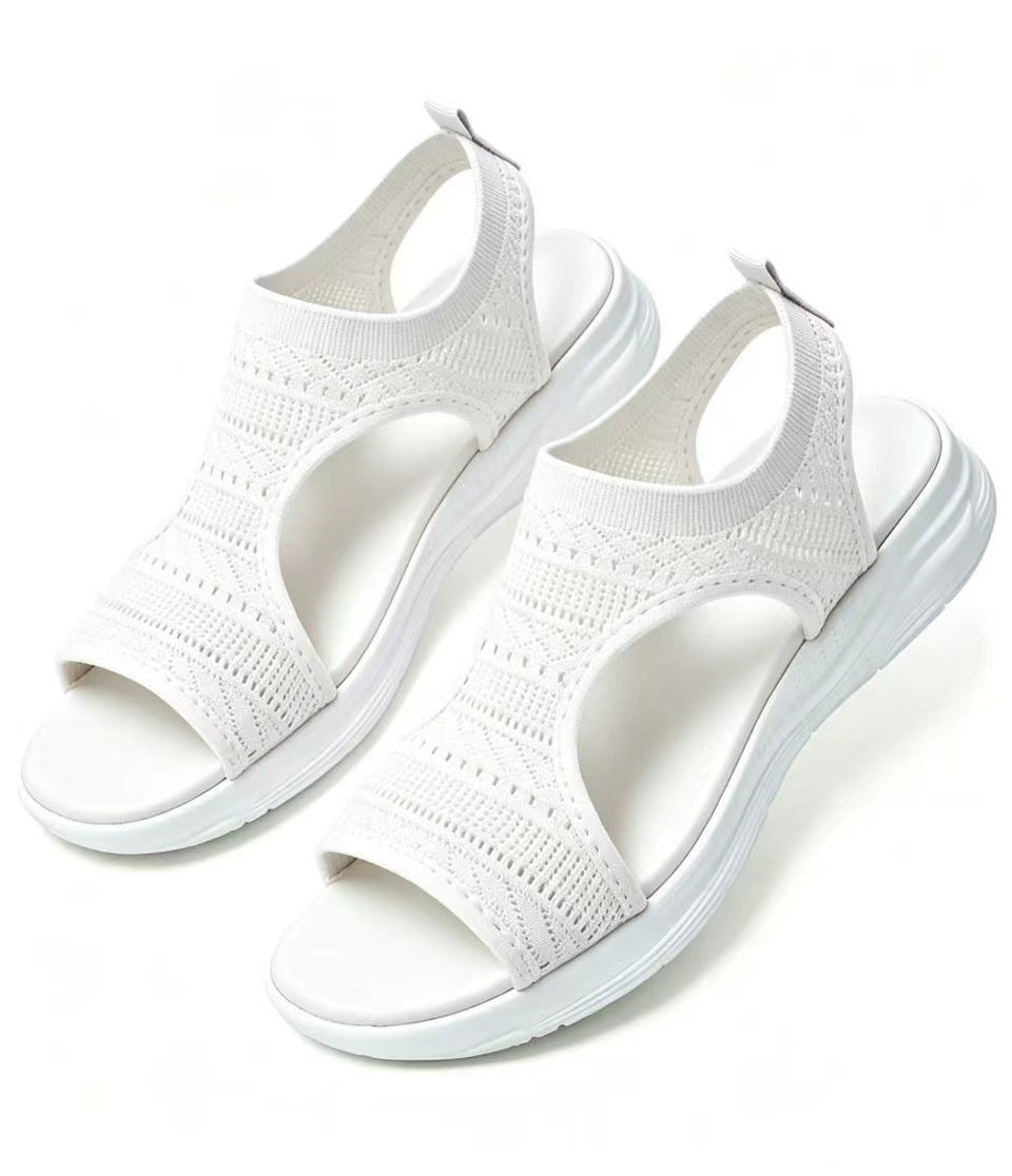 Happy™ FlatSandals: Ademend Open-Tenen Comfortabele Platte Sandalen