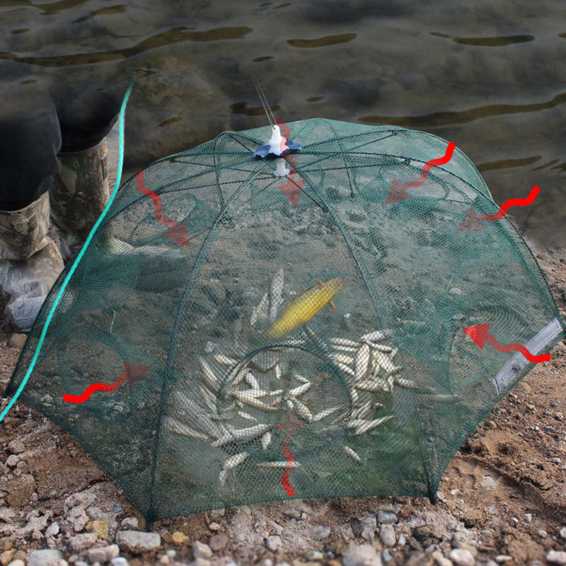 FishTrap - Draagbaar Eenvoudige Installatie Meerdere Toegang Opvouwbaar Vissen Netto Val