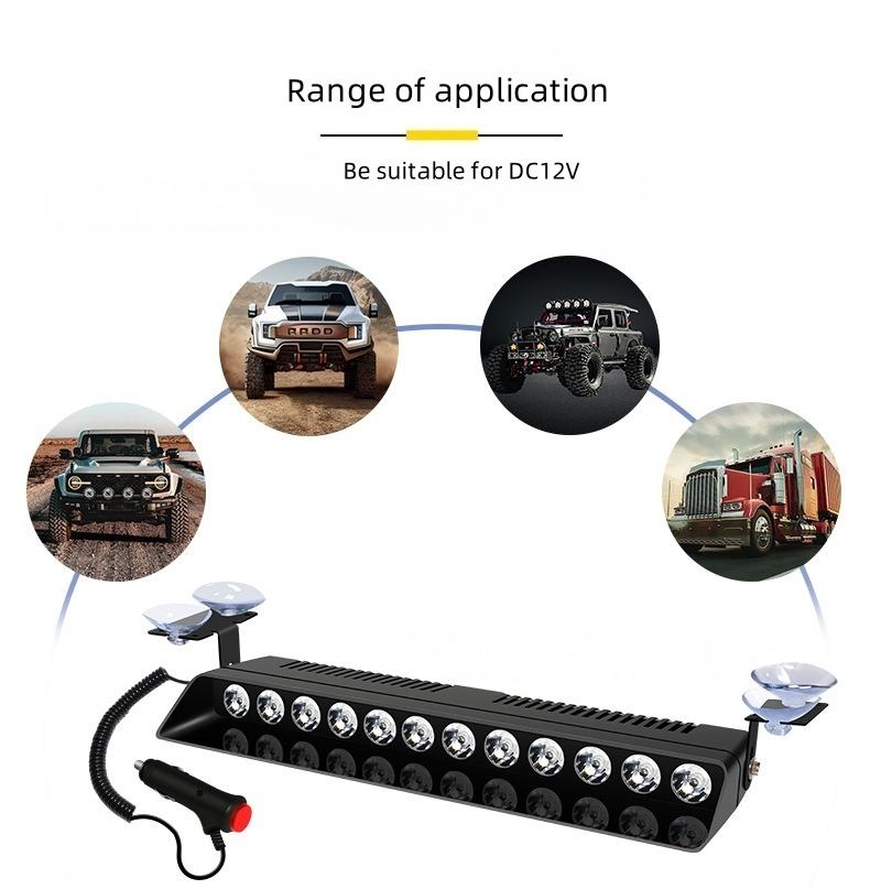 Ledsen™ FlashBar: Dashboardmontage Hoogzichtbare LED Stroboscoop Flitsbalk Licht