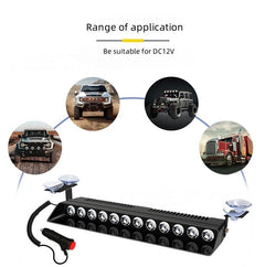 Ledsen™ FlashBar: Dashboardmontage Hoogzichtbare LED Stroboscoop Flitsbalk Licht