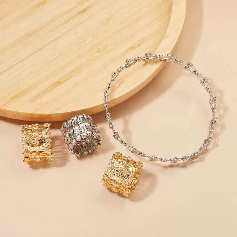 Jewelance™ FlexRing 1+1 GRATIS: Elegante Ontwerp Stijlvolle Flexibele Sieradenring Armband