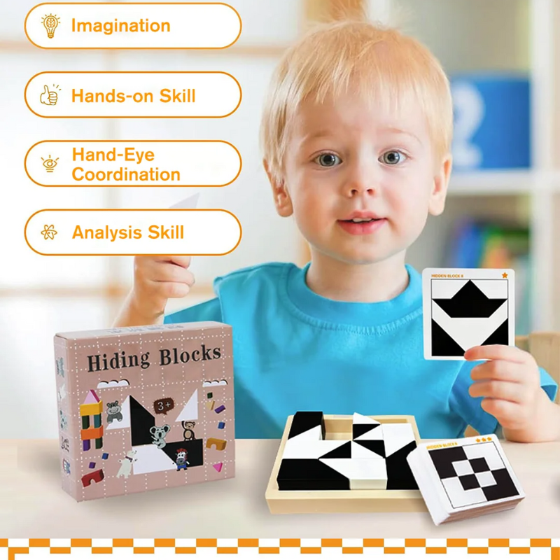 Kletshuts™ BlockPuzzle: Creatieve Interactieve Brein-Bouw Blokken Puzzel Speelgoed