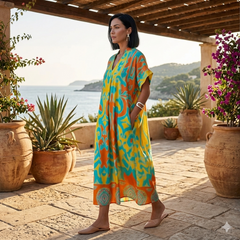 Icone™ RelaxedDress - Toevallig Losse Diepe V-Hals Comfortabele Ontspannen Jurk
