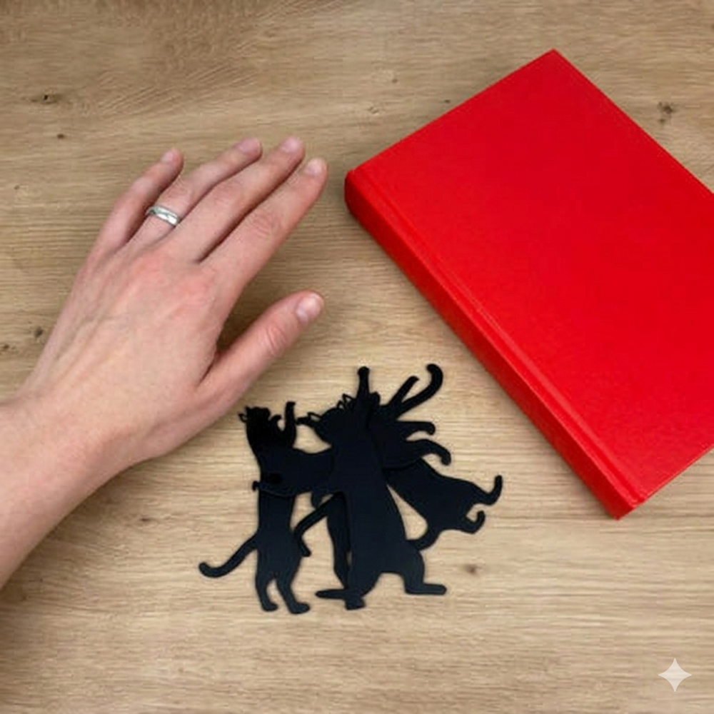 CatBookmark: Decoratieve Pagina Markeerder En Kat Boekenlegger Clip Set