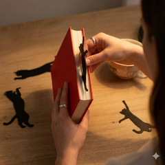 CatBookmark: Decoratieve Pagina Markeerder En Kat Boekenlegger Clip Set