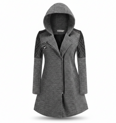 Icone™ ClassicCoat: Elegante Mid-Lange Slim-Fit Klassieke Jas Met Capuchon