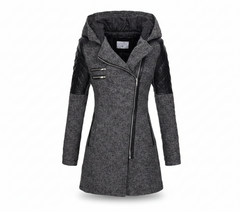 Icone™ ClassicCoat: Elegante Mid-Lange Slim-Fit Klassieke Jas Met Capuchon