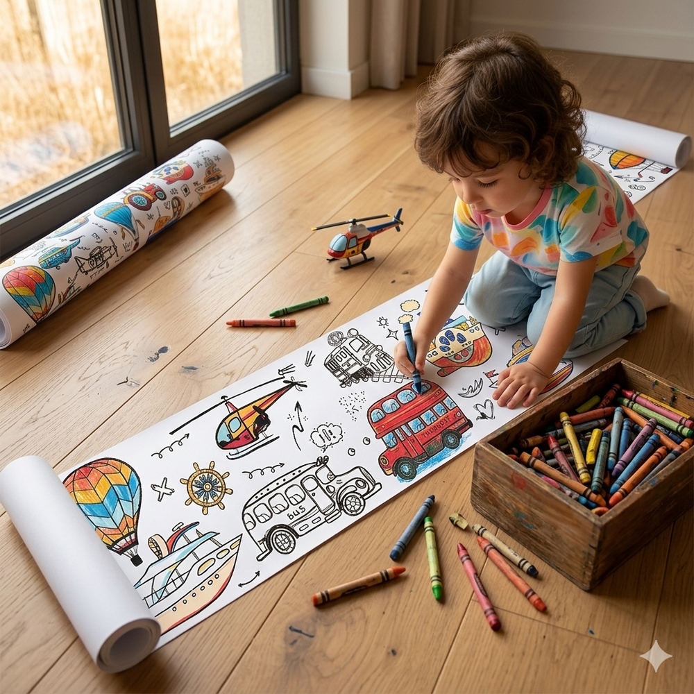 Kletshuts™ ColoringRolls  1+1 GRATIS: Kinderen Creatieve DIY Papieren Teken- En Kleurrollen