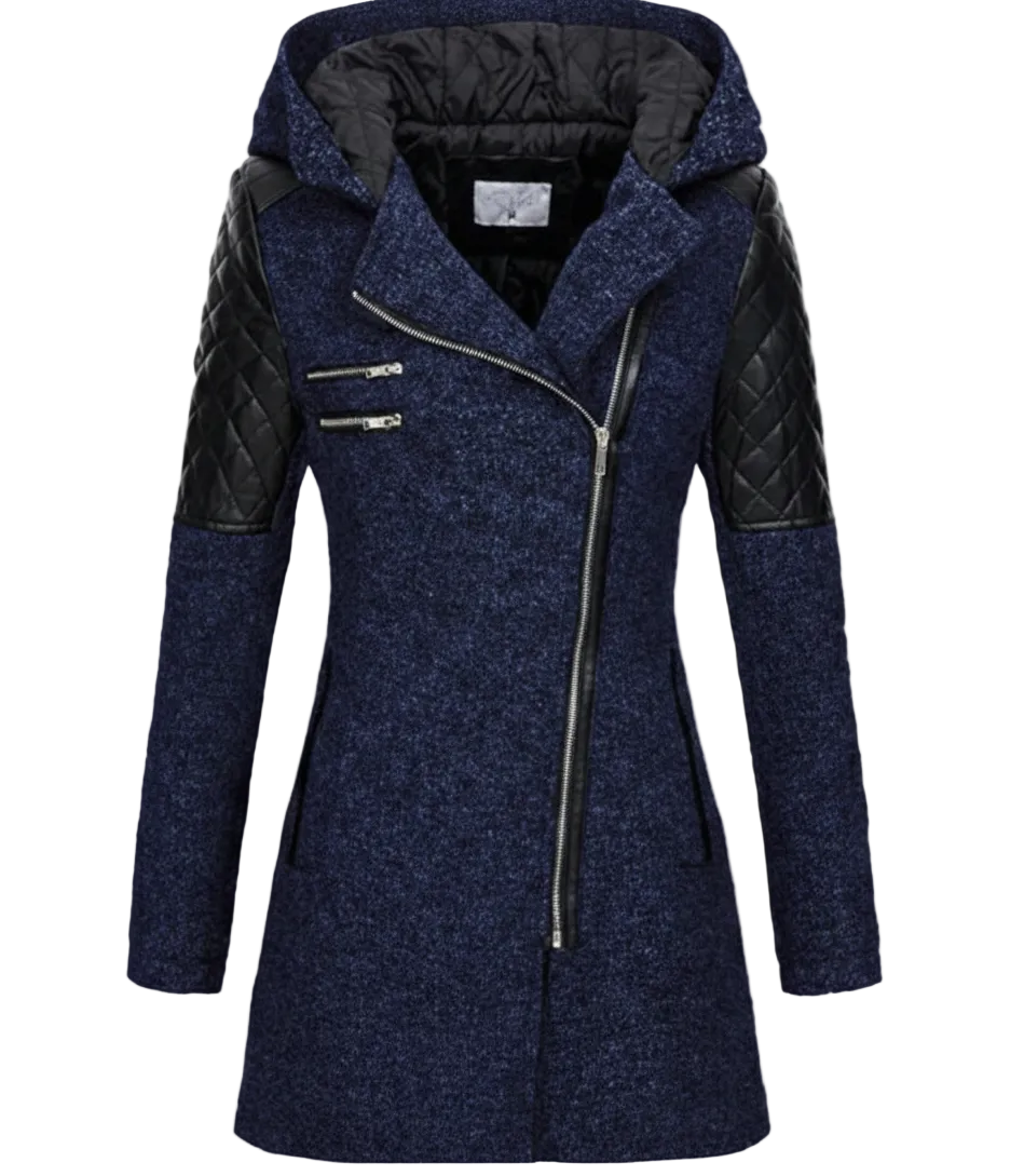 Icone™ ClassicCoat: Elegante Mid-Lange Slim-Fit Klassieke Jas Met Capuchon