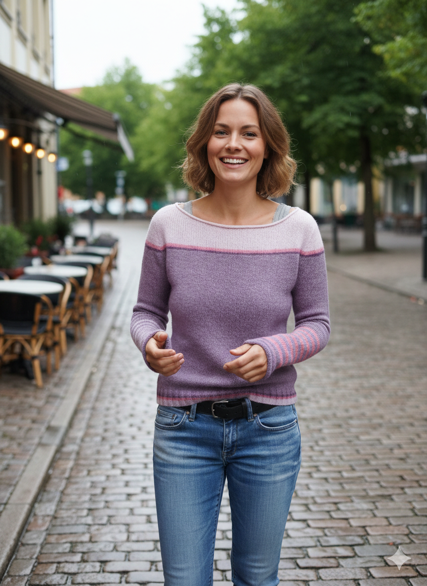 Icone™ CozyStripe - Stijlvol Tijdloos Patroon Ontspannen Pasvorm Gezellige Gestreepte Trui