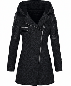 Icone™ ClassicCoat: Elegante Mid-Lange Slim-Fit Klassieke Jas Met Capuchon