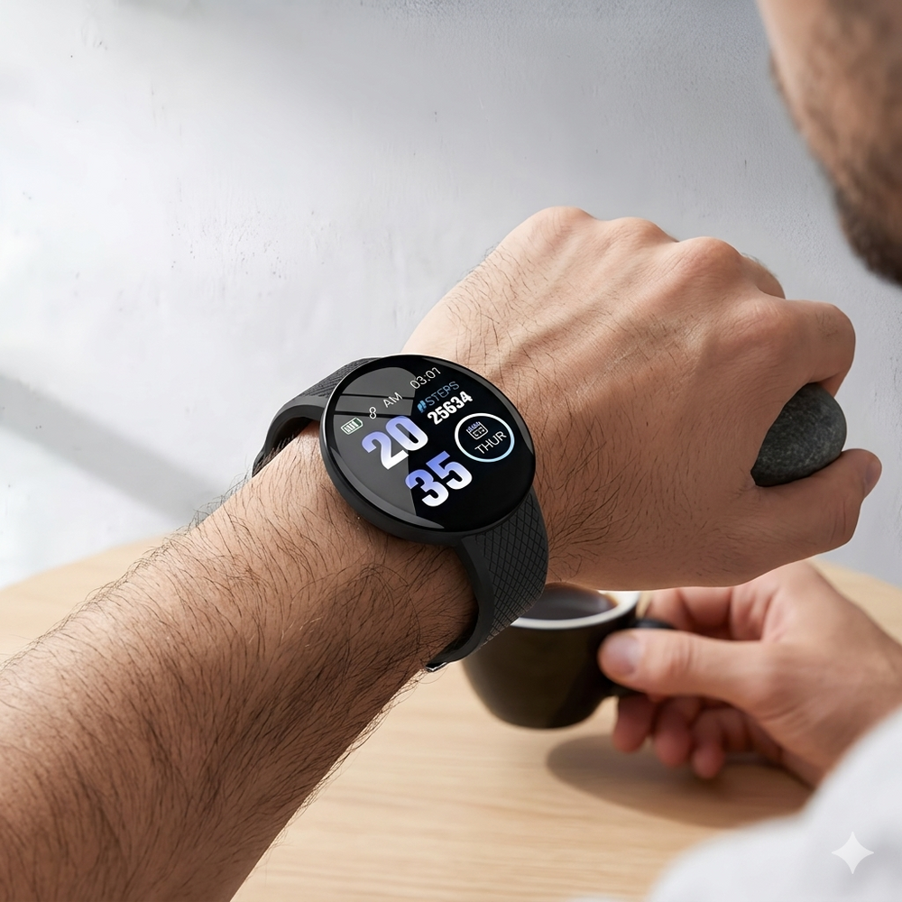 FitnessWatch 1+1 GRATIS: Premium Stijlvol Smart Gezondheid Fitness Horloge