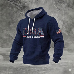 Icone™ CasualHoodie: Trekkoord Toevallig Patriottische Capuchon Met Voorzak