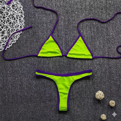 Icone™ TriangleBikini 1+1 GRATIS: Heet Zomer Driehoek Contrast Kleur Bikini