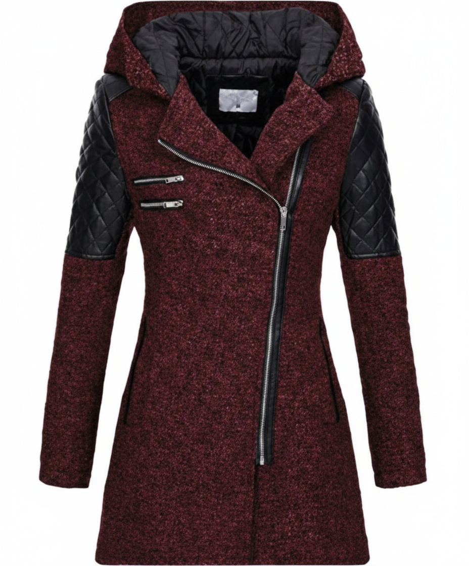 Icone™ ClassicCoat: Elegante Mid-Lange Slim-Fit Klassieke Jas Met Capuchon