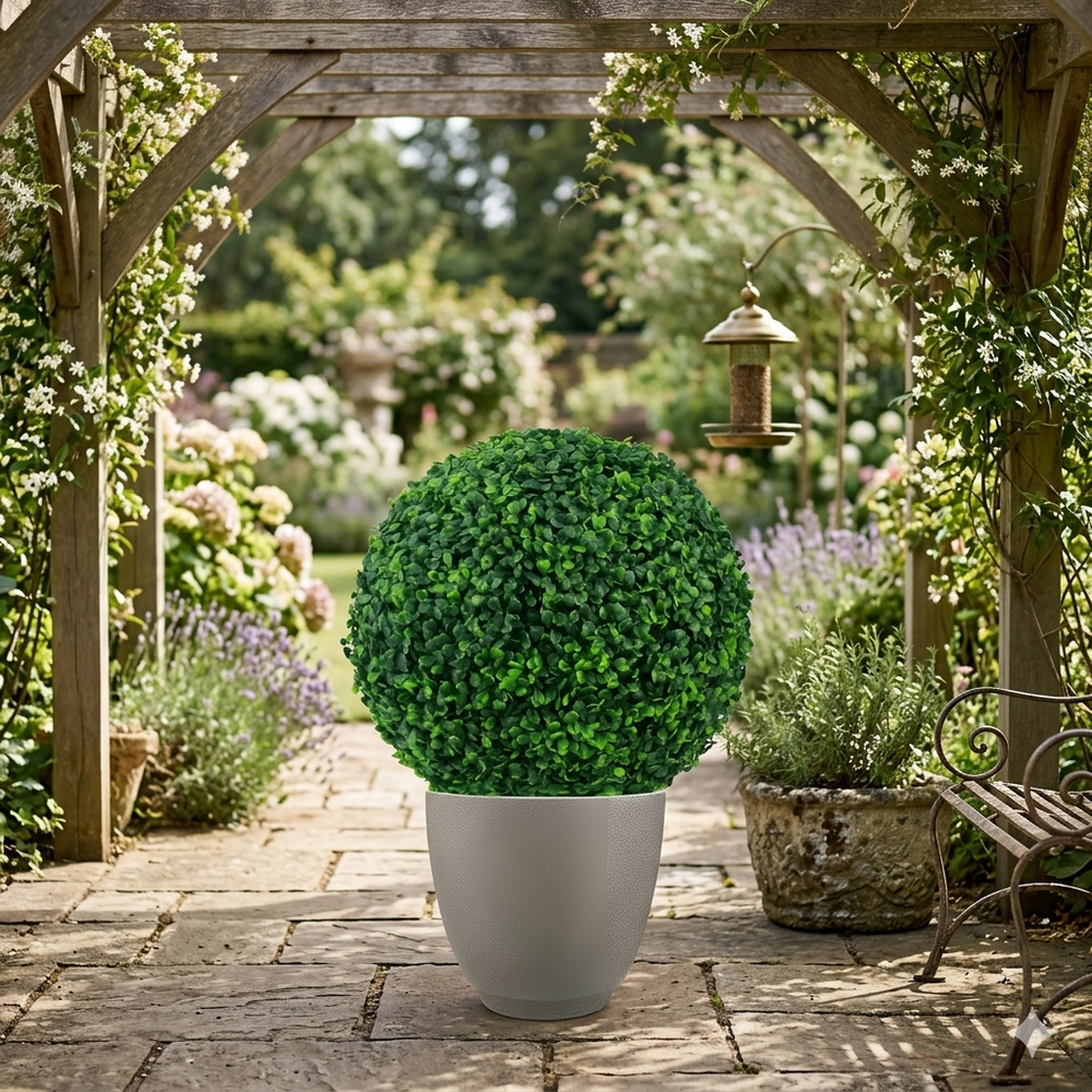 BallPlant 1+1 GRATIS: Kunstmatige Topiary Onderhoudsvrije Bol Plant Tuin Decoratie