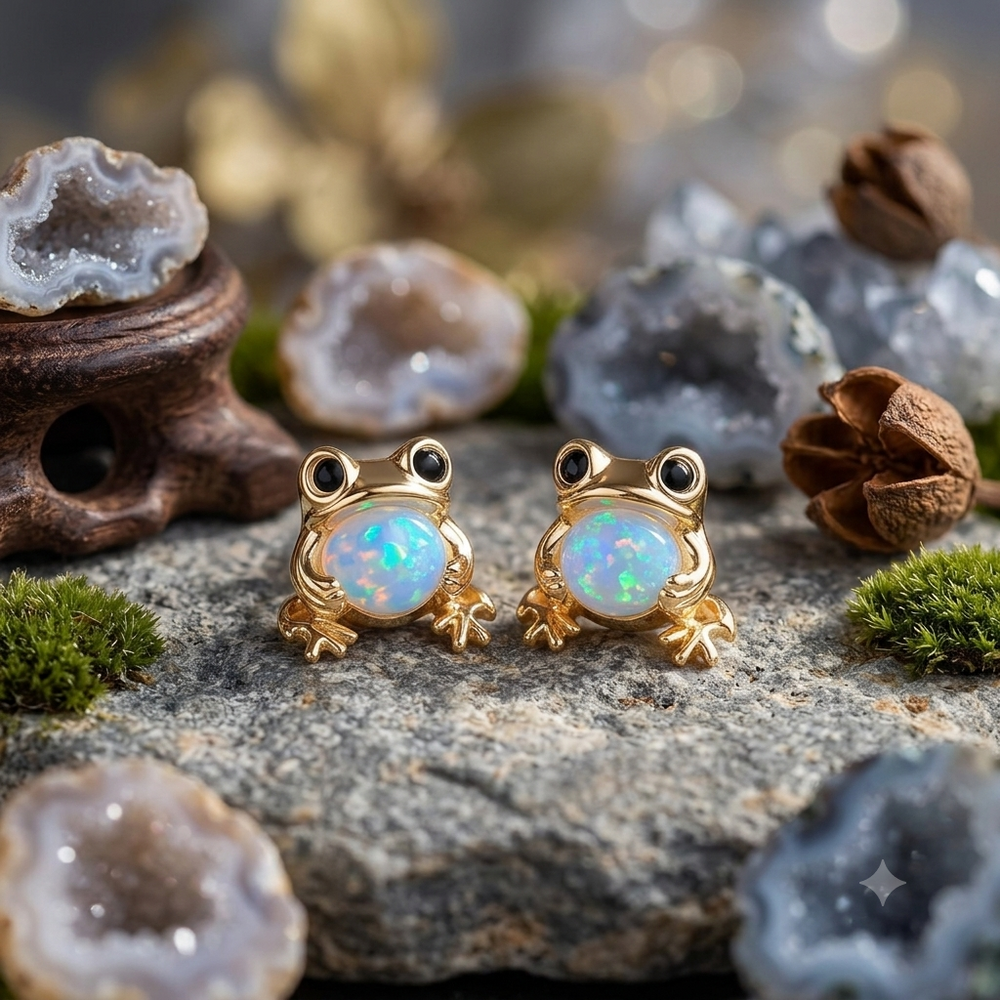 Jewelance™ FrogGem 1+1 GRATIS: Minimalistische Mode Kikker Gem Oorbellen
